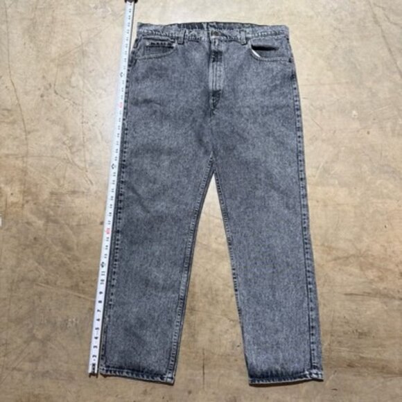 Vintage 90s Levis Jeans 505 Black Stone Wash Straight Leg Regular Denim 40x31 - Picture 11 of 14